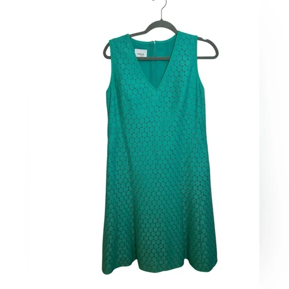 Akris Punto | Dresses | Akris Punto Seafoam Green Eyelet Vneck Aline Dress  | Poshmark